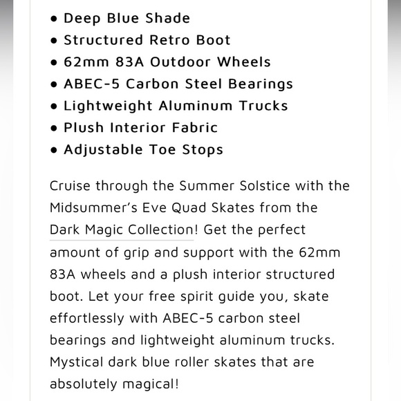 Midsummer’s Eve Quad Skates - Picture 9 of 14